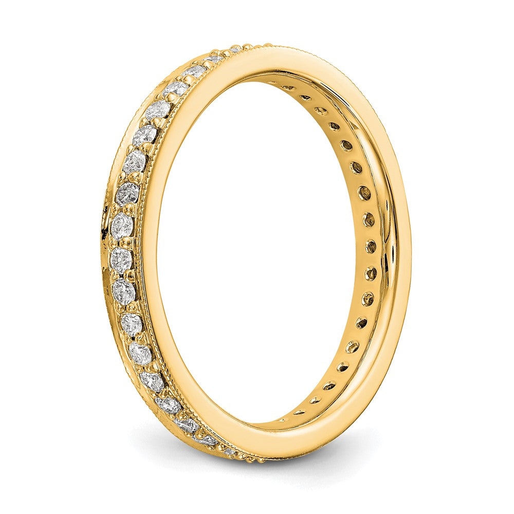 14k Polished Vintage 1/2 carat Diamond Complete Eternity Band