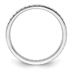14k White Gold Polished Vintage 1/2 carat Diamond Complete Eternity Band
