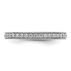 14k White Gold Polished Vintage 1/2 carat Diamond Complete Eternity Band