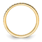 14k Polished Vintage 1/2 carat Diamond Complete Eternity Band