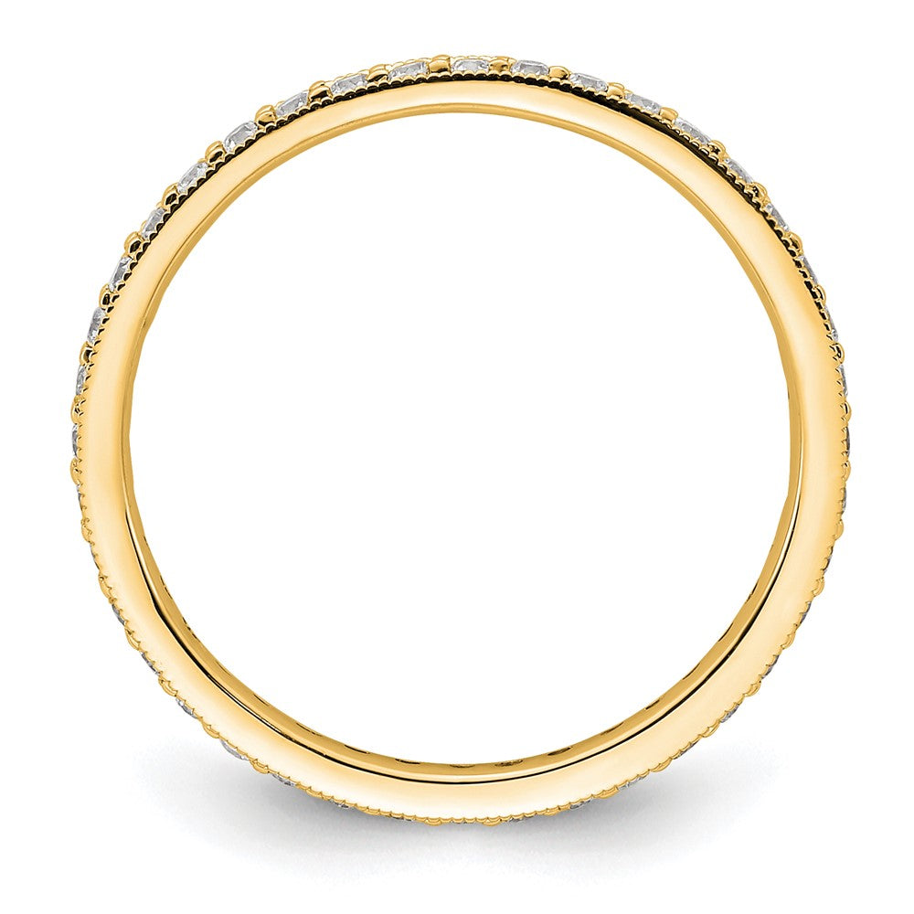 14k Polished Vintage 1/2 carat Diamond Complete Eternity Band