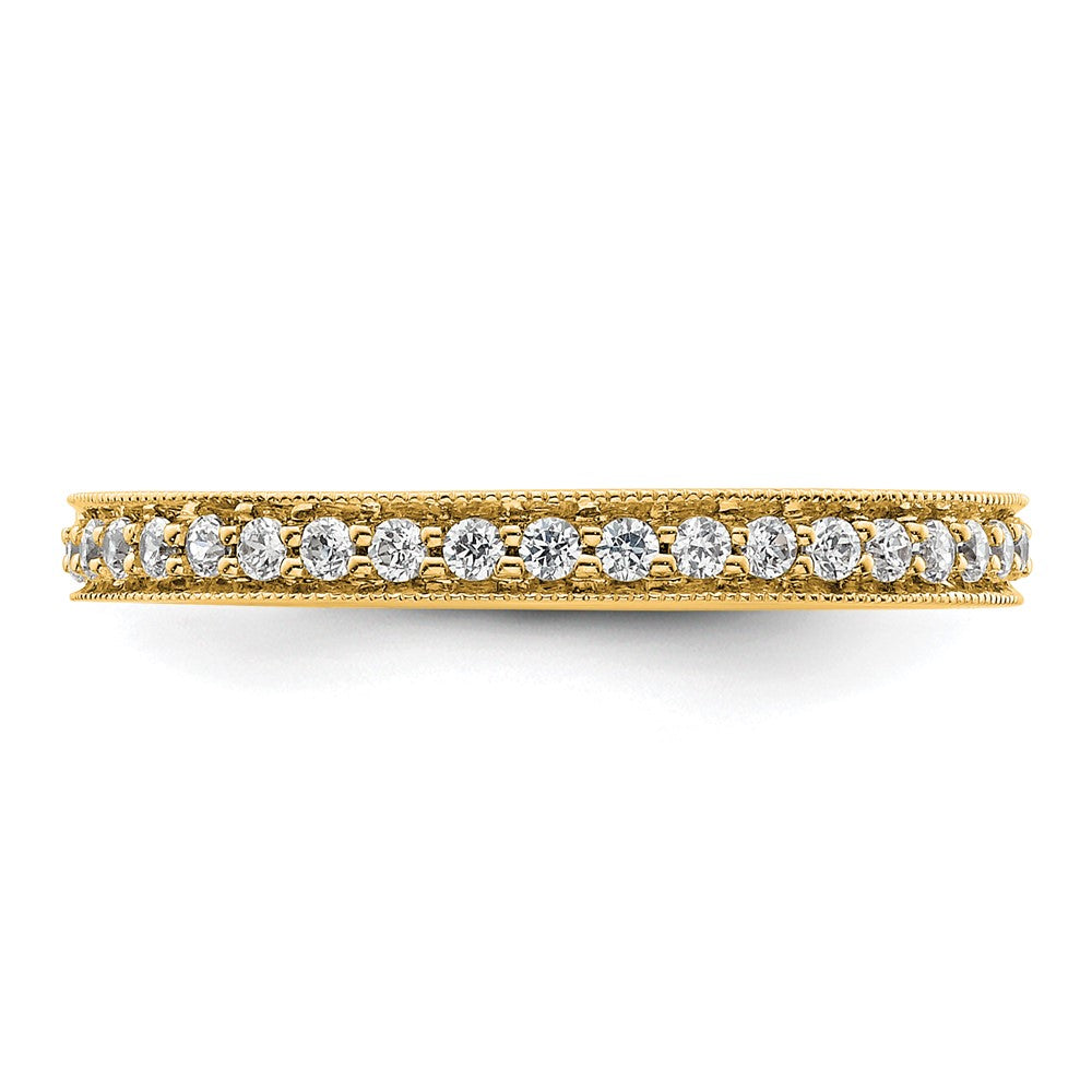 14k Polished Vintage 1/2 carat Diamond Complete Eternity Band