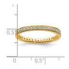 14k Polished Vintage 1/2 carat Diamond Complete Eternity Band
