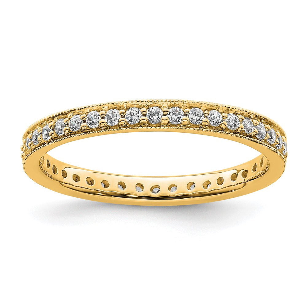 14k Polished Vintage 1/2 carat Diamond Complete Eternity Band
