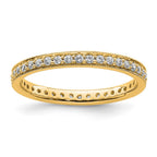14k Polished Vintage 1/2 carat Diamond Complete Eternity Band