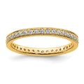 14k Polished Vintage 1/2 carat Diamond Complete Eternity Band