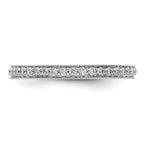14k White Gold Polished Vintage 1/2 carat Diamond Complete Eternity Band