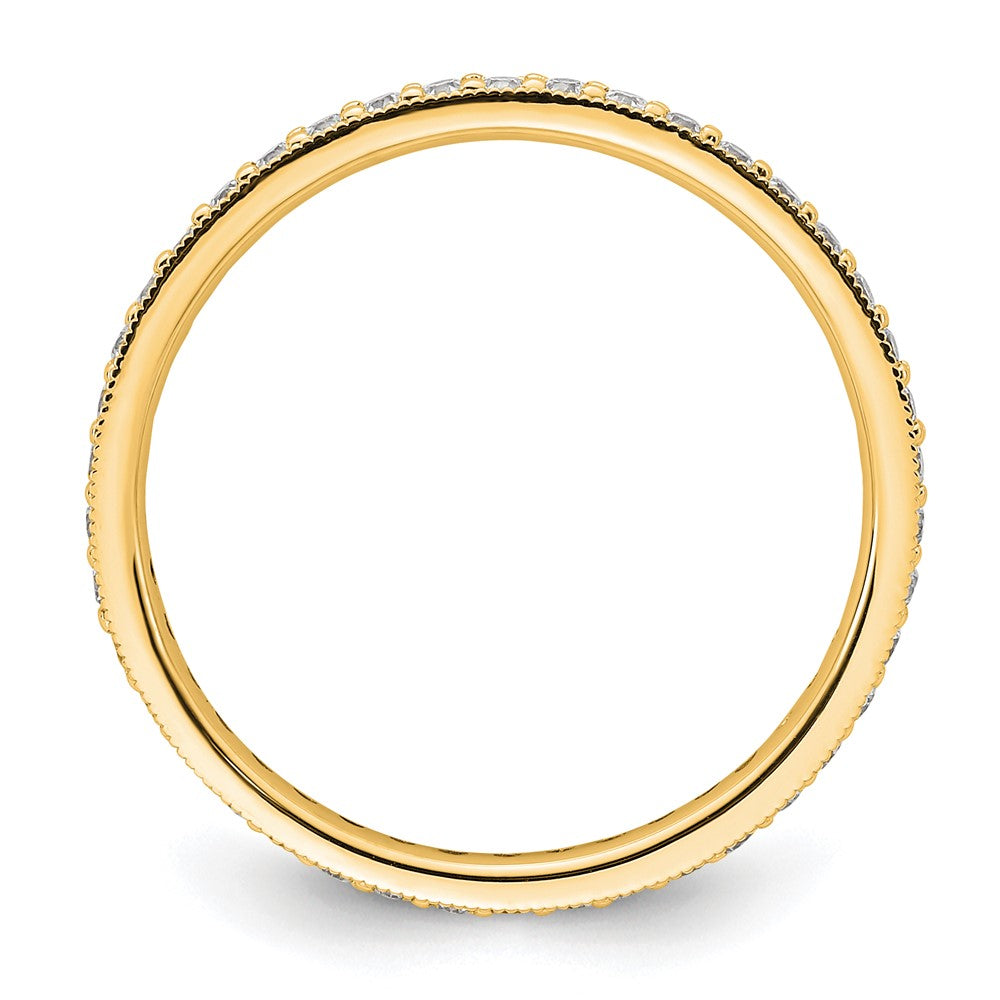 14k Polished Vintage 1/2 carat Diamond Complete Eternity Band