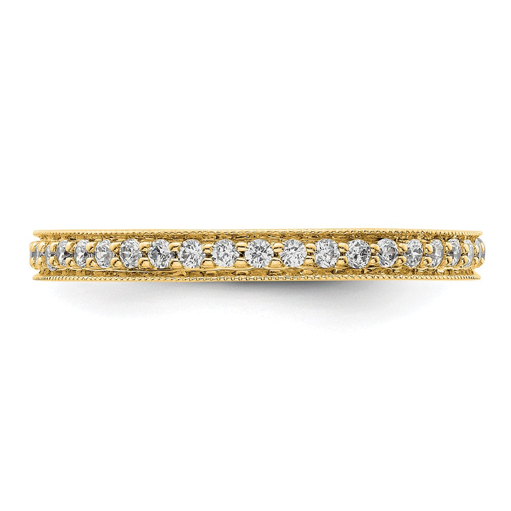 14k Polished Vintage 1/2 carat Diamond Complete Eternity Band