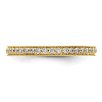 14k Polished Vintage 1/2 carat Diamond Complete Eternity Band
