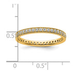 14k Polished Vintage 1/2 carat Diamond Complete Eternity Band