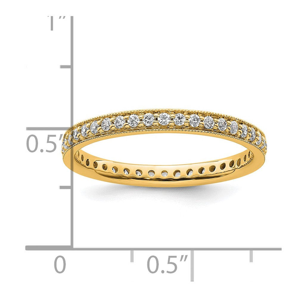 14k Polished Vintage 1/2 carat Diamond Complete Eternity Band