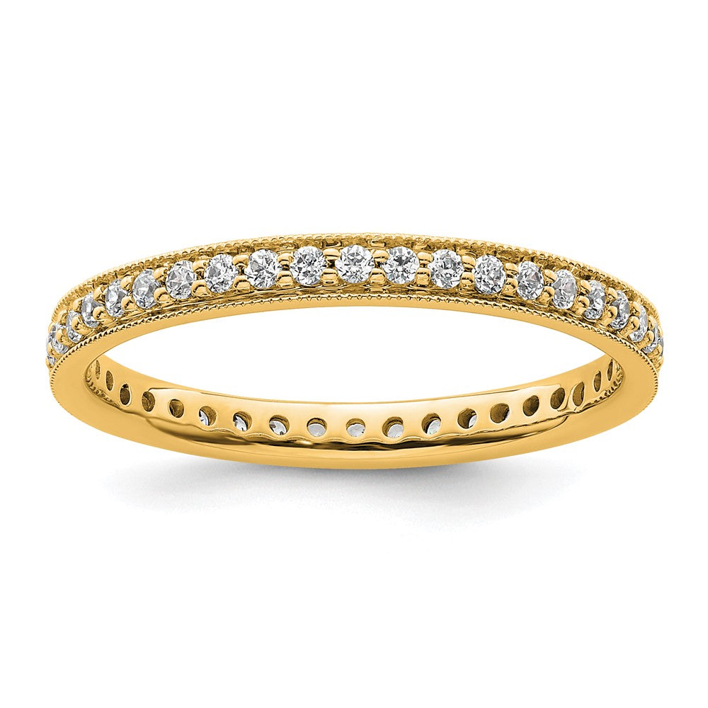 14k Polished Vintage 1/2 carat Diamond Complete Eternity Band