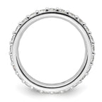14k White Gold Polished Vintage 1 carat Diamond Complete Eternity Band