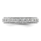 14k White Gold Polished Vintage 1 carat Diamond Complete Eternity Band