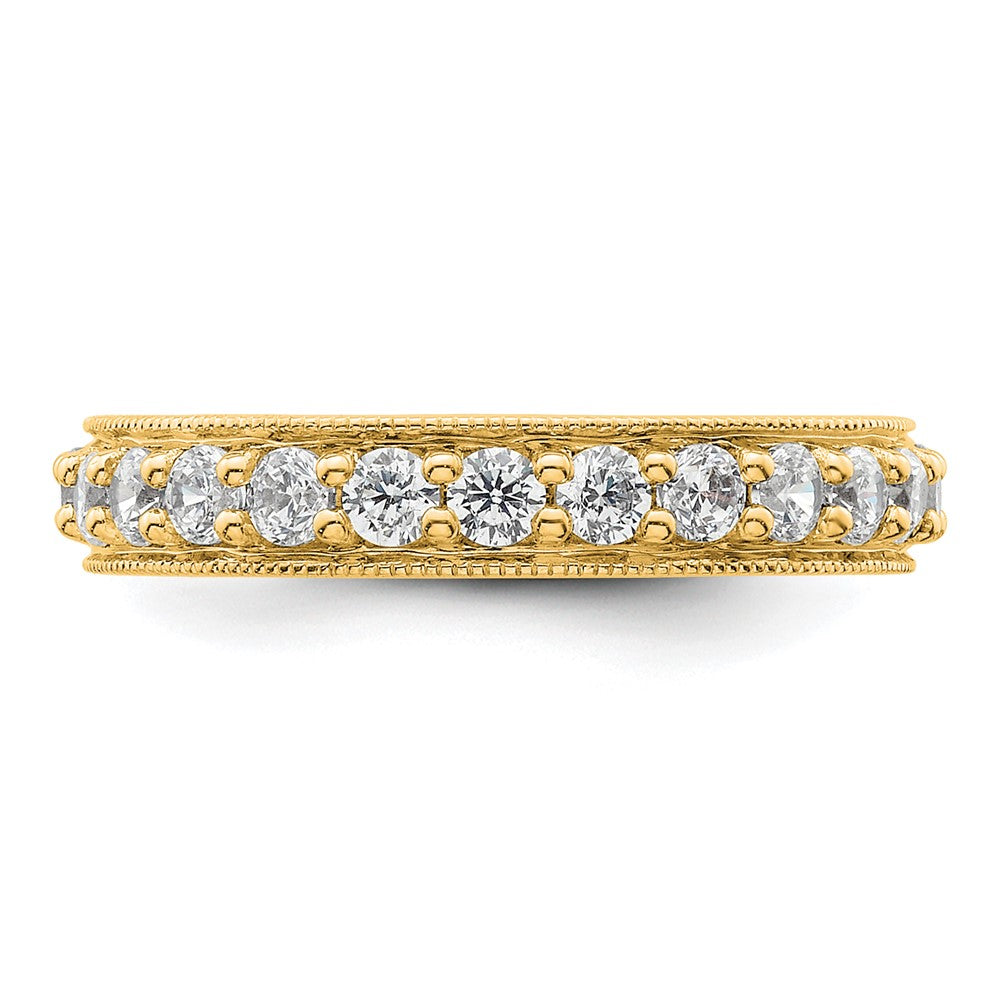 14k Polished Vintage 1 carat Diamond Complete Eternity Band