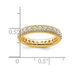 14k Polished Vintage 1 carat Diamond Complete Eternity Band