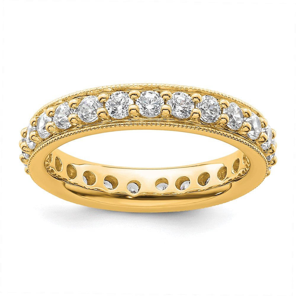 14k Polished Vintage 1 carat Diamond Complete Eternity Band