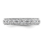 14k White Gold Polished Vintage 1 carat Diamond Complete Eternity Band