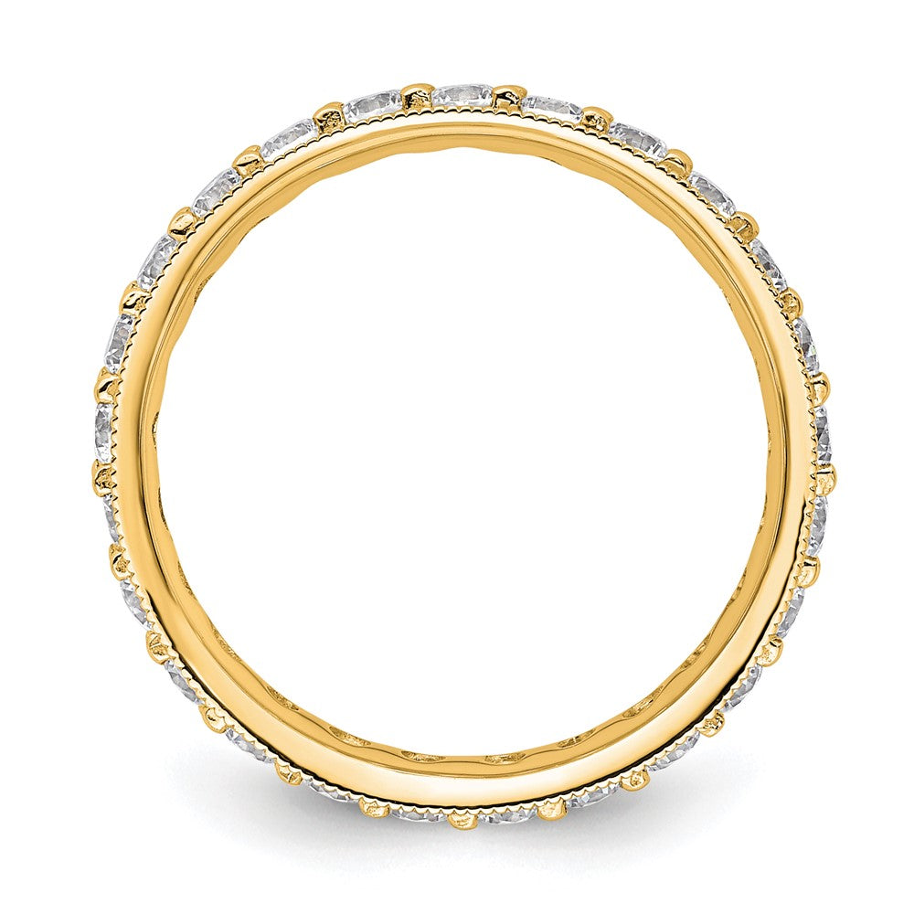 14k Polished Vintage 1 carat Diamond Complete Eternity Band