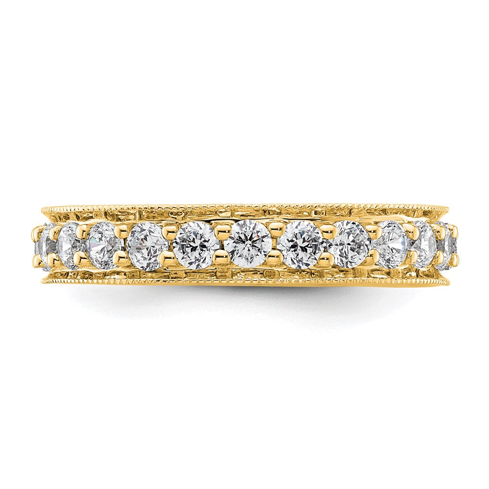 14k Polished Vintage 1 carat Diamond Complete Eternity Band