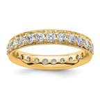 14k Polished Vintage 1 carat Diamond Complete Eternity Band