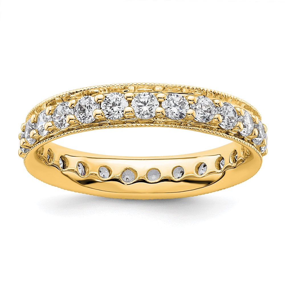 14k Polished Vintage 1 carat Diamond Complete Eternity Band