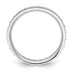 14k White Gold Polished Vintage 1 carat Diamond Complete Eternity Band