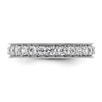 14k White Gold Polished Vintage 1 carat Diamond Complete Eternity Band