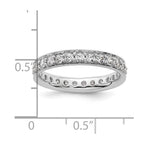 14k White Gold Polished Vintage 1 carat Diamond Complete Eternity Band