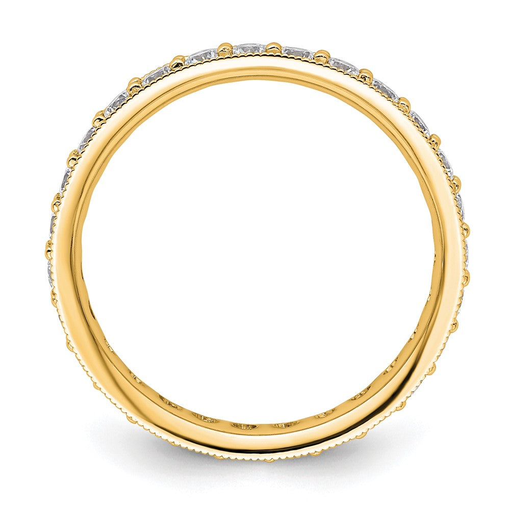 14k Polished Vintage 1 carat Diamond Complete Eternity Band