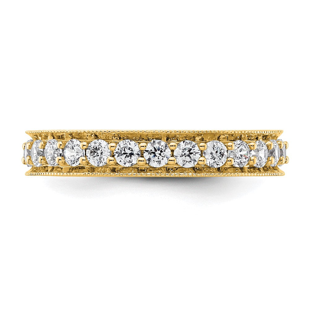 14k Polished Vintage 1 carat Diamond Complete Eternity Band