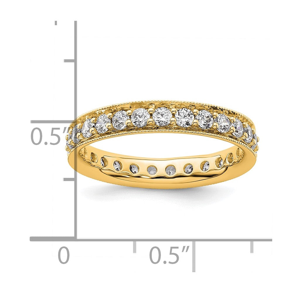 14k Polished Vintage 1 carat Diamond Complete Eternity Band