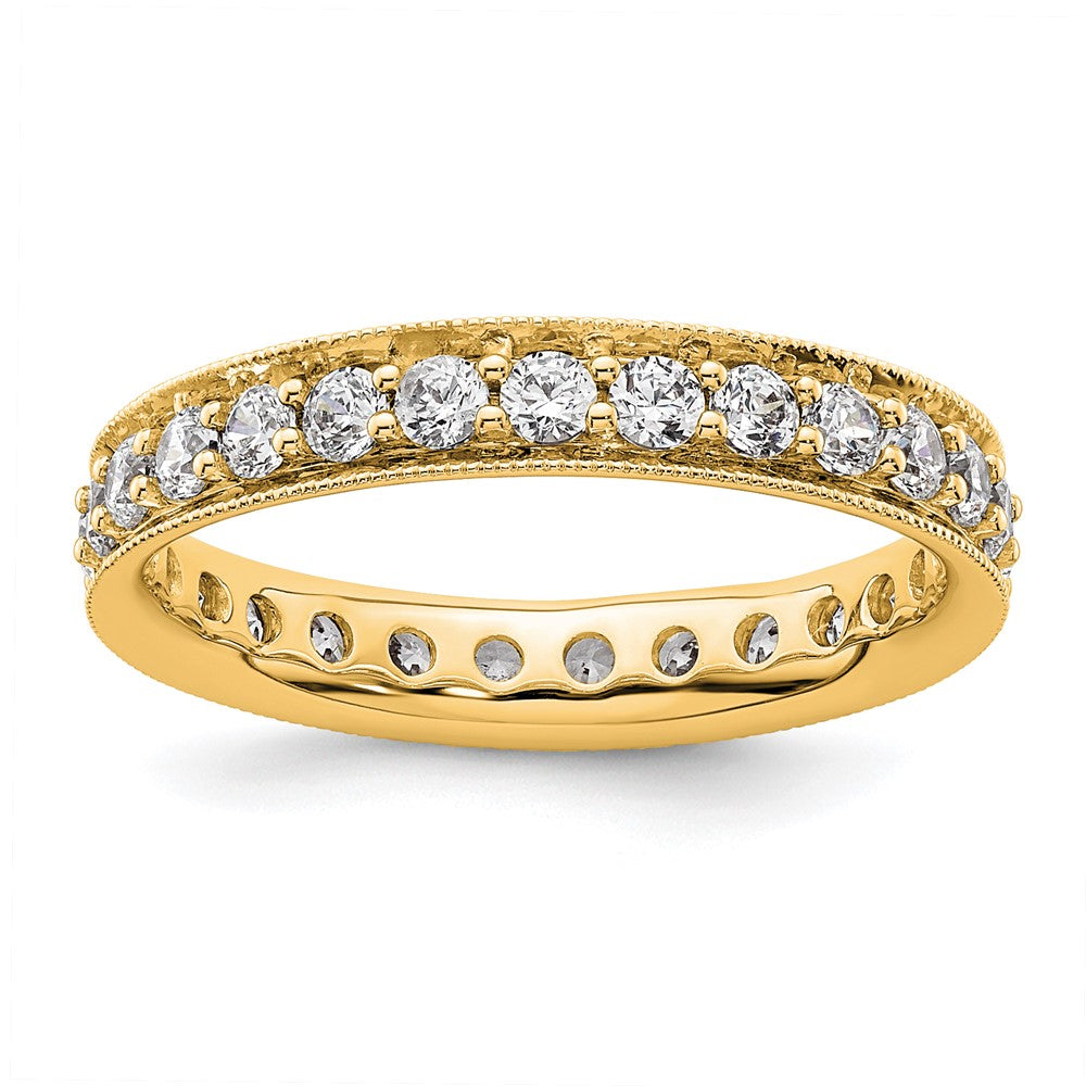 14k Polished Vintage 1 carat Diamond Complete Eternity Band