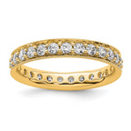14k Polished Vintage 1 carat Diamond Complete Eternity Band