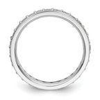 14k White Gold Polished Vintage 1 carat Diamond Complete Eternity Band