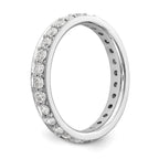 14k White Gold Polished Vintage 1 carat Diamond Complete Eternity Band