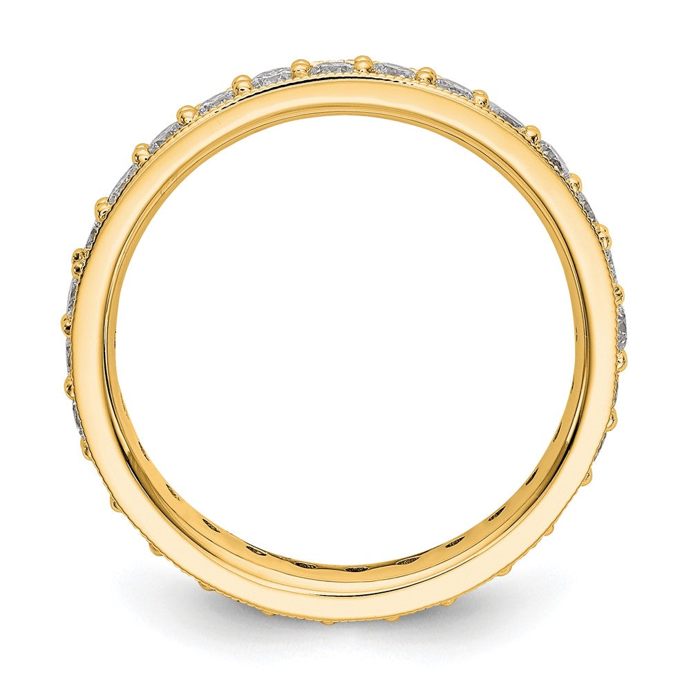 14k Polished Vintage 1 carat Diamond Complete Eternity Band