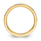 14k Polished Vintage 1 carat Diamond Complete Eternity Band