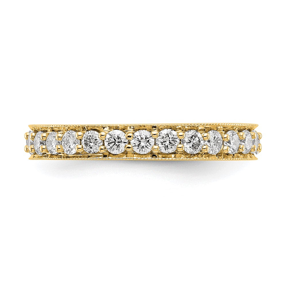 14k Polished Vintage 1 carat Diamond Complete Eternity Band