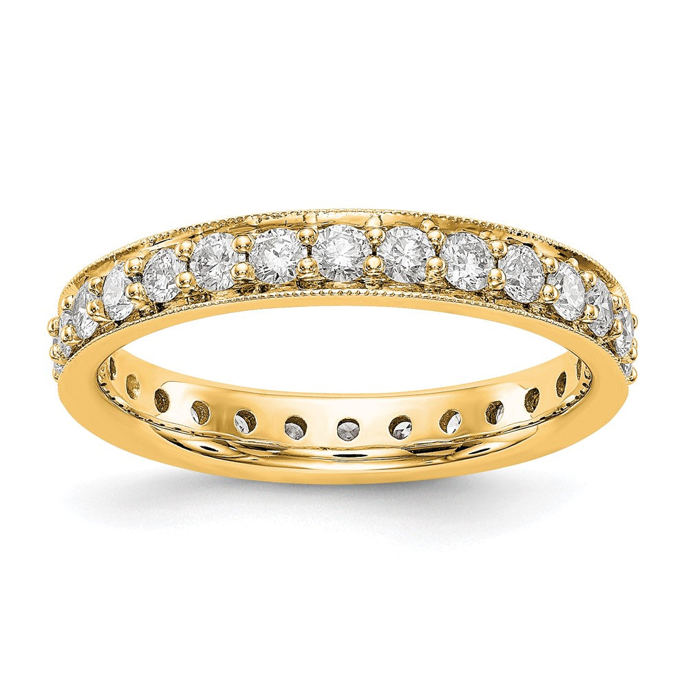 14k Polished Vintage 1 carat Diamond Complete Eternity Band