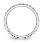 14k White Gold Polished Vintage 1 carat Diamond Complete Eternity Band
