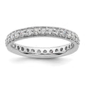 14k White Gold Polished Vintage 1 carat Diamond Complete Eternity Band