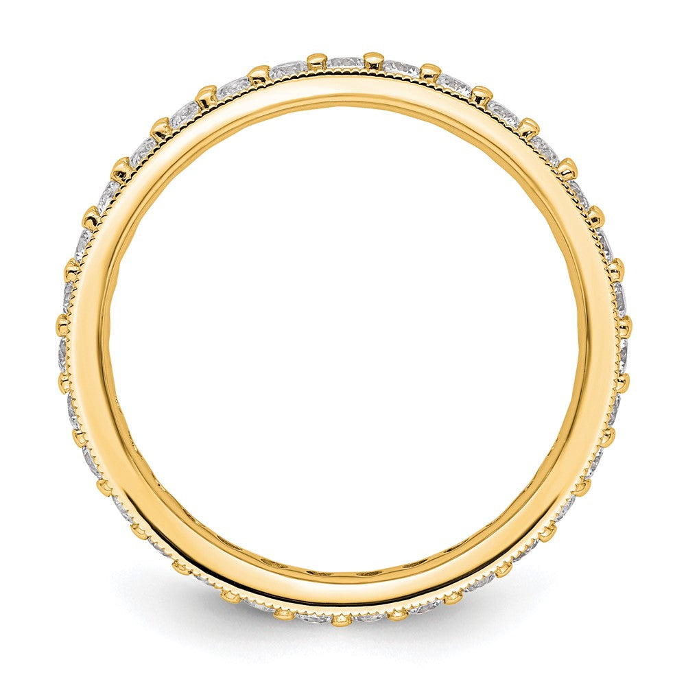 14k Polished Vintage 1 carat Diamond Complete Eternity Band