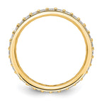 14k Polished Vintage 1 carat Diamond Complete Eternity Band