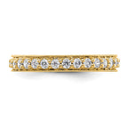 14k Polished Vintage 1 carat Diamond Complete Eternity Band