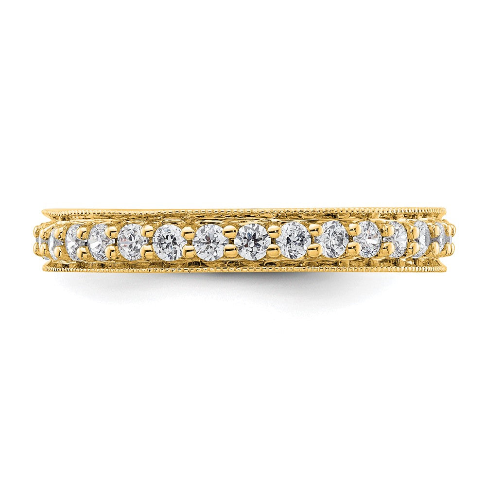 14k Polished Vintage 1 carat Diamond Complete Eternity Band