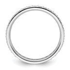 14k White Gold Polished Vintage 1 carat Diamond Complete Eternity Band