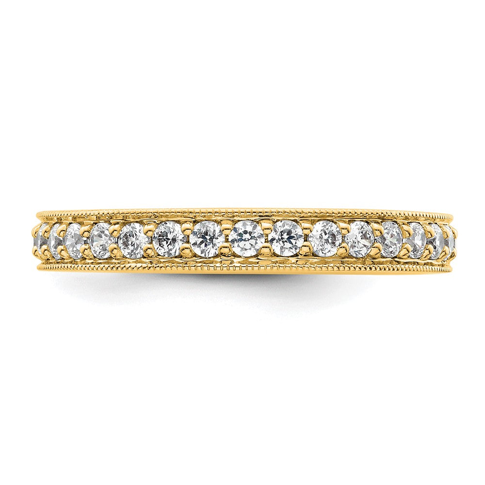 14k Polished Vintage 1 carat Diamond Complete Eternity Band