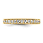 14k Polished Vintage 1 carat Diamond Complete Eternity Band